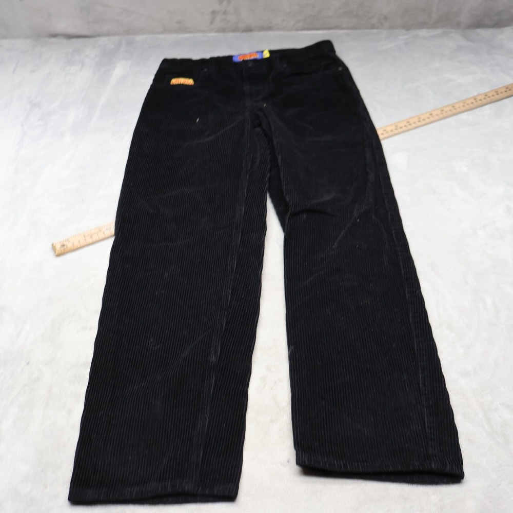 Empyre Pants Boys 27x29 Black Corduroy Wide Leg Baggy Skater Streetwear Grunge